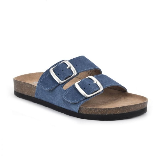 White Mountain Helga Footbeds Sandal-Denim Blue