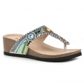 White Mountain Bluejay Leather Sandal-Beige