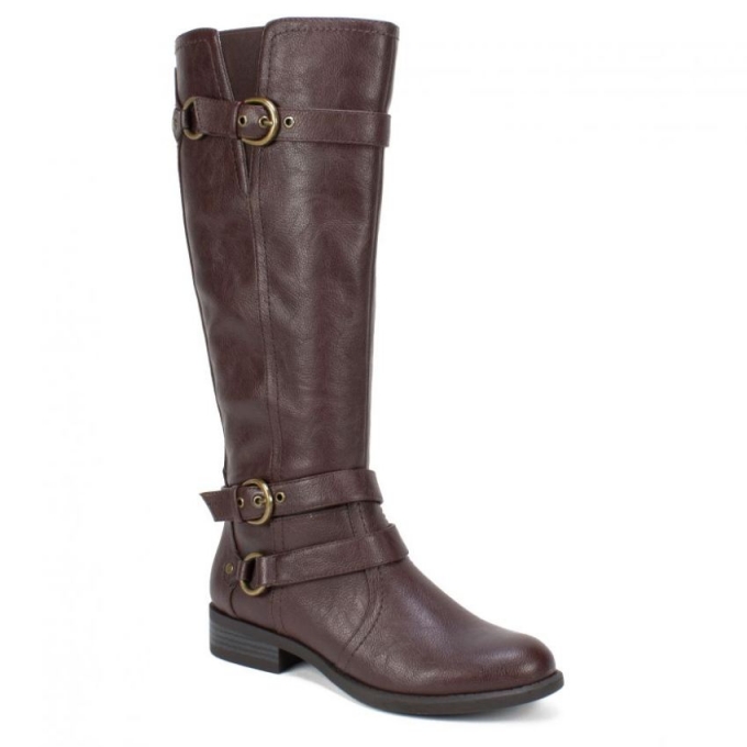 White Mountain Loyal Wide Calf Tall Boot-Brown