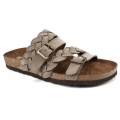 White Mountain Holland Leather Footbeds Sandal-Light Taupe Suede