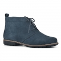 White Mountain Auburn Wide Suede Bootie-Navy Suede