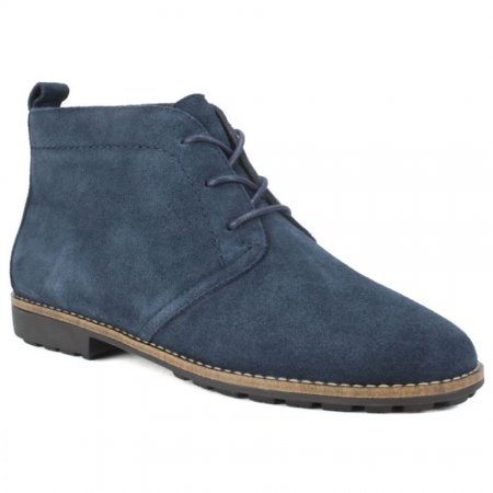 White Mountain Auburn Suede Bootie-Navy Suede