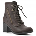 White Mountain Dorian Bootie-Dark Brown