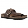 White Mountain Harley Leather Footbeds Sandal-Brown