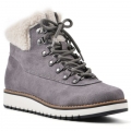 White Mountain Cozy Bootie-Light Grey Pebble Grain Fabric