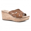 White Mountain Samwell Wedge Mule-Tan