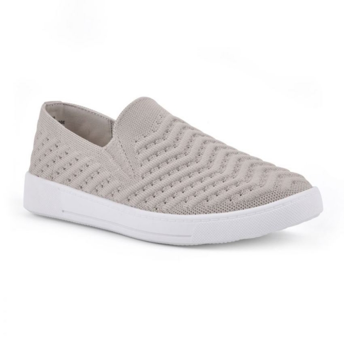 White Mountain Courage Knit Sneaker-Taupe