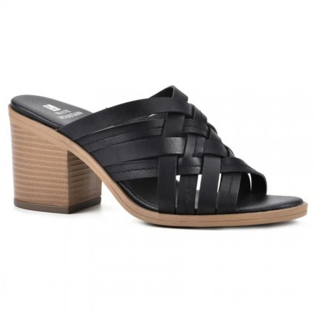 White Mountain Be Happy Heel-Black