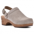 White Mountain Being Leather Clog-Sand Suede