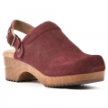 White Mountain Being Leather Clog-Vino Suede