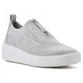 White Mountain Dax Sneaker-Light Grey Fabric