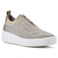 White Mountain Dax Sneaker-Gold Fabric