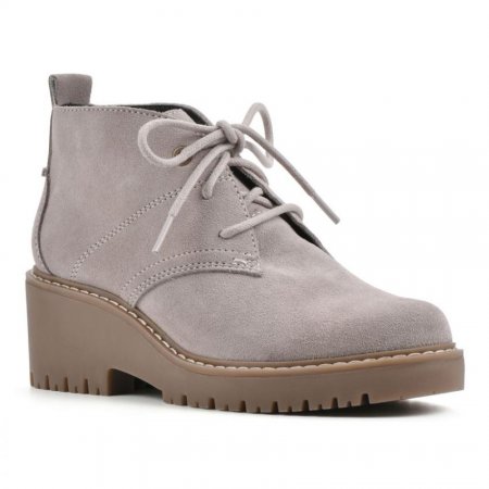 White Mountain Danny Suede Wide Bootie-Taupe Suede