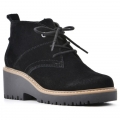 White Mountain Danny Suede Bootie-Black Suede