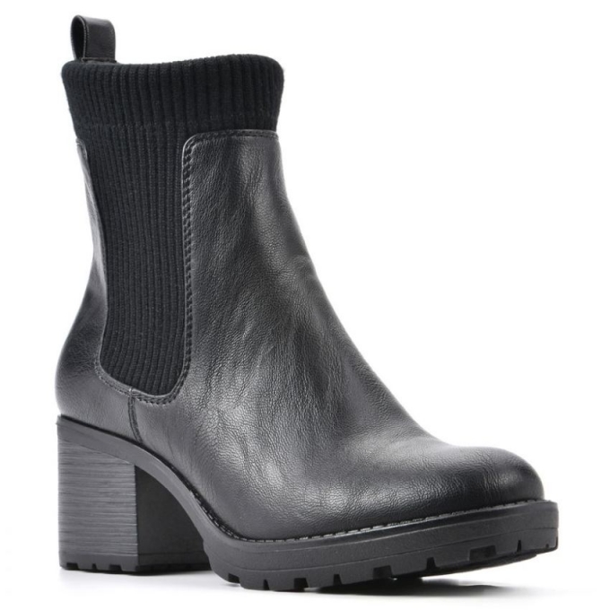 White Mountain Benji Bootie-Black Smooth