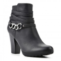 White Mountain Sammuel Bootie-Black Smooth