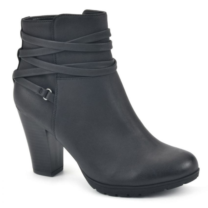 White Mountain Spade Wide Bootie-Black