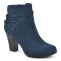 White Mountain Spade Bootie-Midnight Suedette