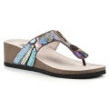 White Mountain Cordoba Leather Footbeds Sandal-Brown